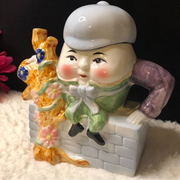 Vintage Feitx Humpty Dumpty Handpainted Ceramic Teapot, Circa 1970’s RARE FIND - Picture 11 of 11